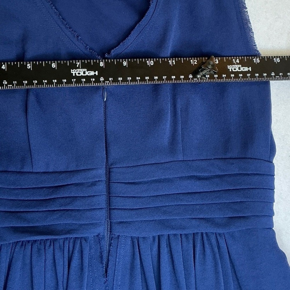 BCBGMAXAZRIA‎ Royal Blue Ruched Peplum Cocktail Dress Sleeveless Size 8 - Picture 5 of 5